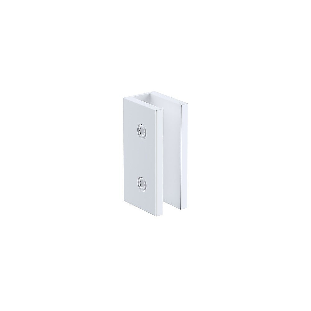 NNEDSZ 70cm Frameless Glass Bath Screen with Brackets - White-4