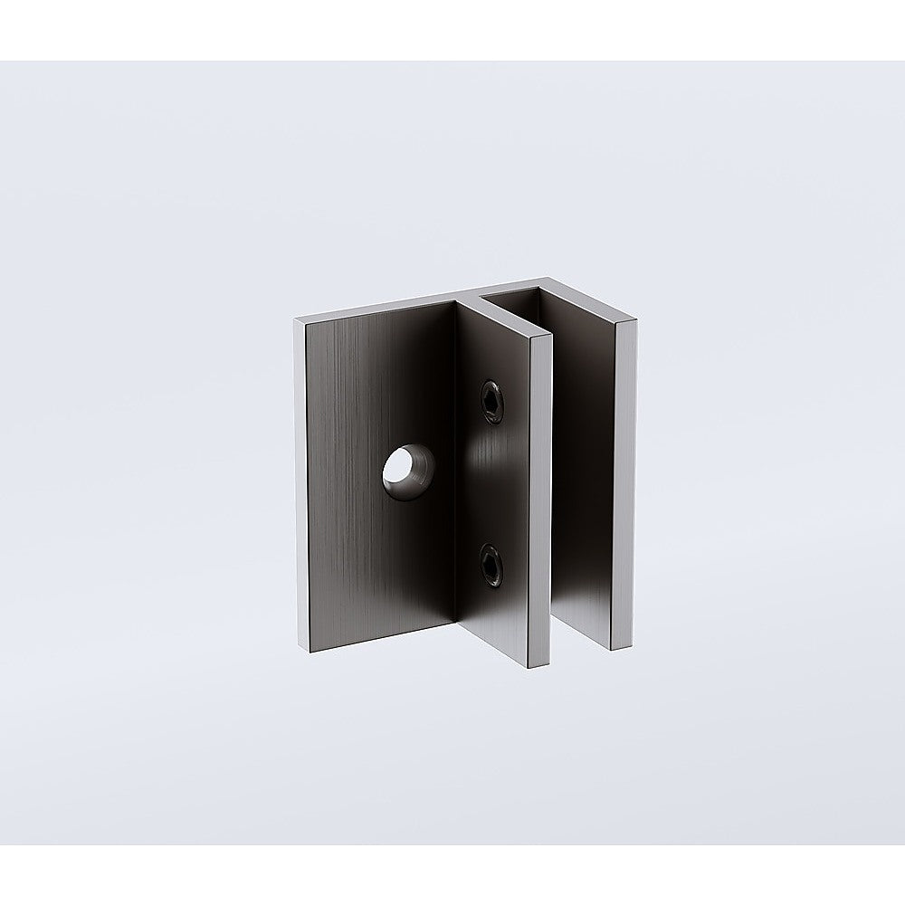 NNEDSZ 70cm Frameless Glass Bath Screen with Brackets - Gunmetal-3