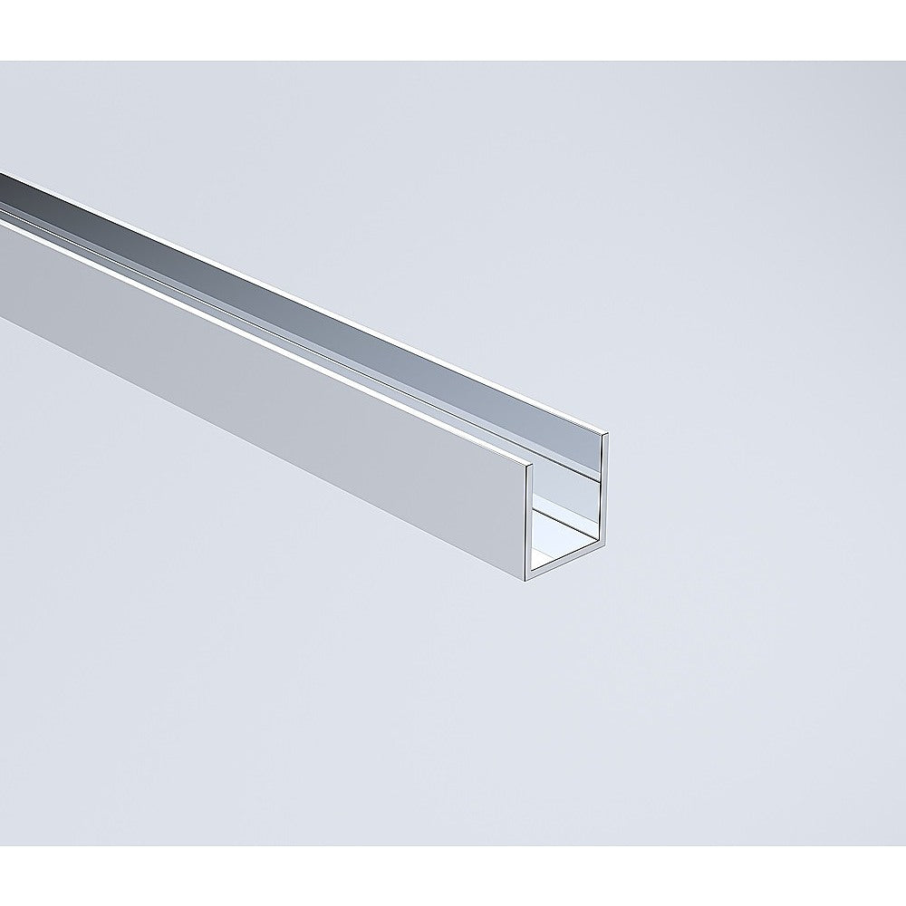 NNEDSZ 120cm Wall to Wall Frameless Shower Screen with Chrome Channel and SS Hinges , Square Knob Handle-3