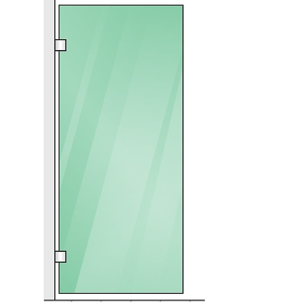 NNEDSZ 90x210cm Glass Shower Screen with Chrome Wall F-Brackets-3