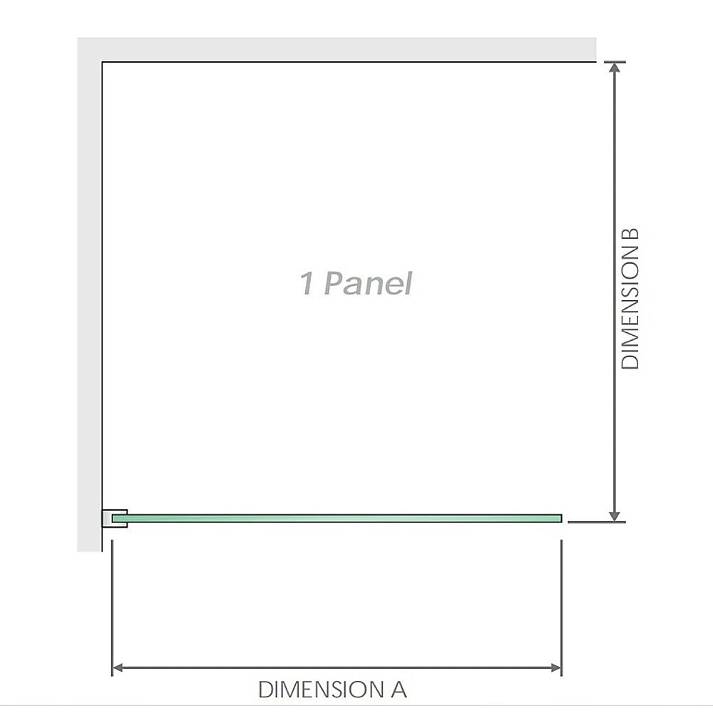 NNEDSZ 90x210cm Glass Shower Screen with Chrome Wall F-Brackets-4