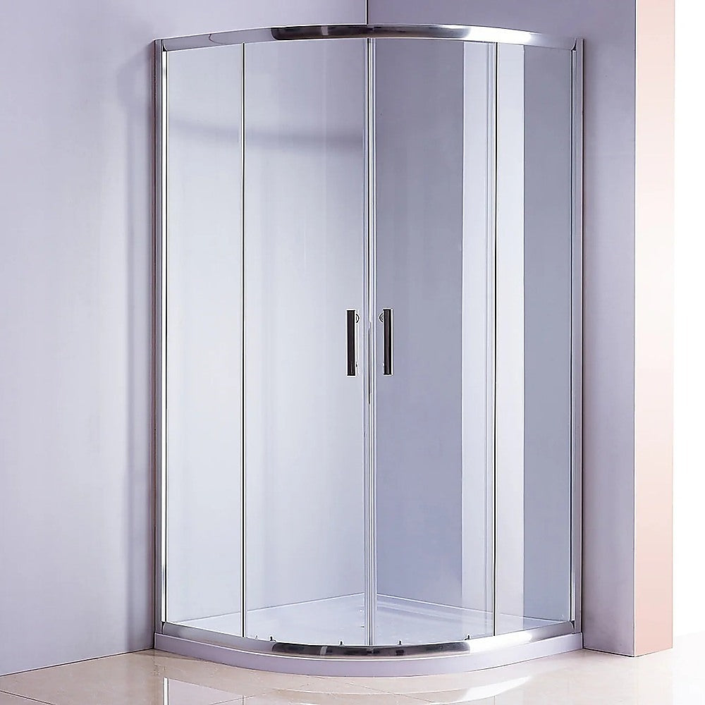 NNEDSZ 90x90cm Rounded Curved Shower Base in Black-1