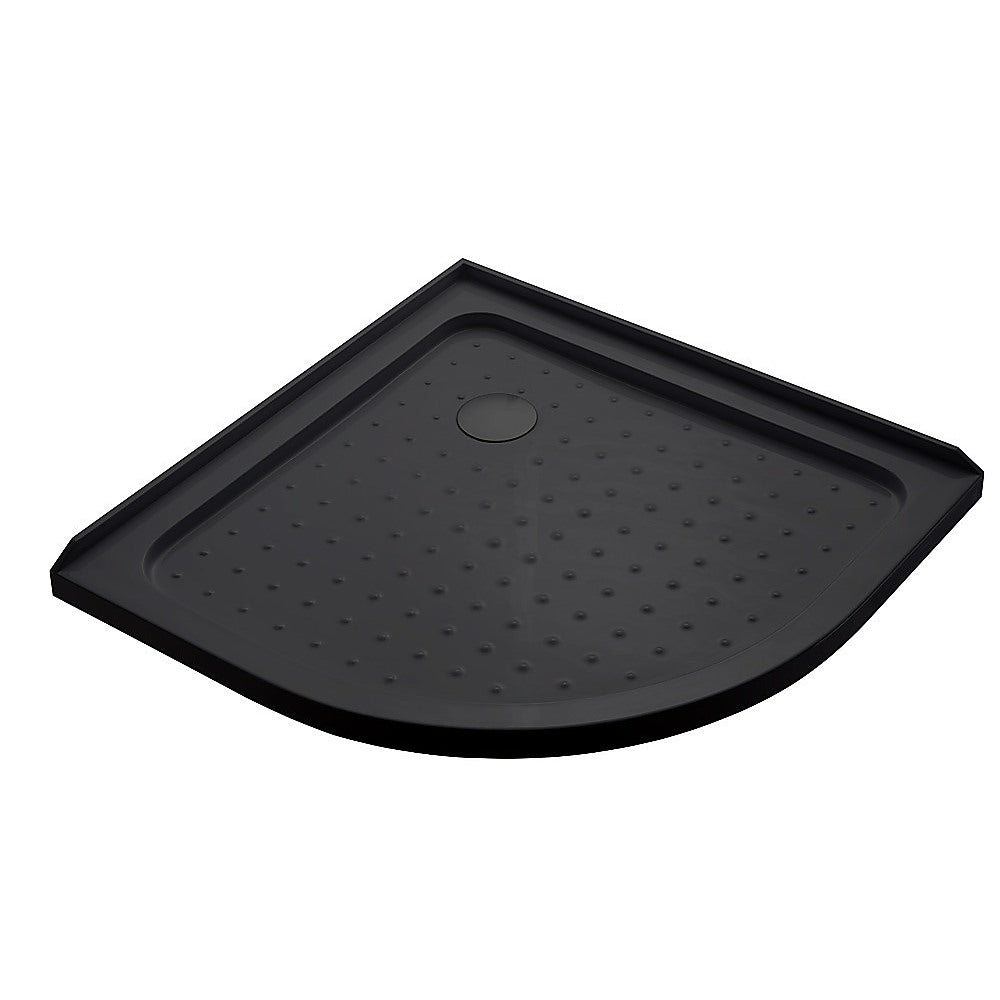 NNEDSZ 90x90cm Rounded Curved Shower Base in Black-3