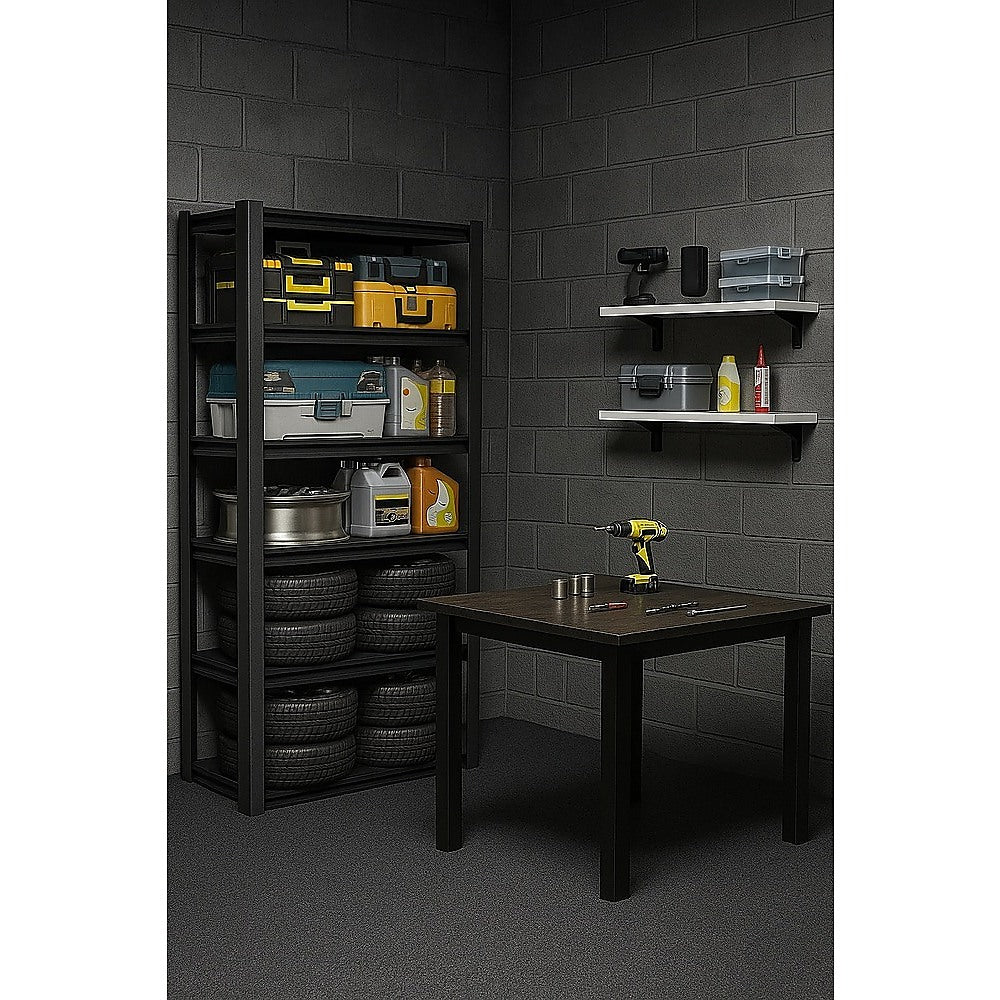 120x40x183cm Metal Garage Shelving Rack – Heavy-Duty Steel Storage-2