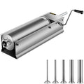 VEVOR Manual Sausage Stuffer, 7 L / 15 LBS Horizontal Sausage Machine, Dual-Speed Meat Stuffer, Made of Food-Grade 304 Stainless Steel, Includes 5 Stuffing Tubes, for Home Kitchen Restaurant Commercia-0