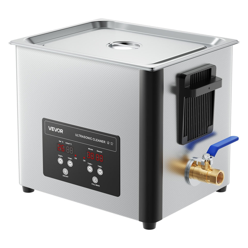 VEVOR 10L Ultrasonic Cleaner, Professional Ultrasonic Cleaner Machine with Cleaning Basket & Digital Display, 180W Stainless Steel 40kHz Cleaning Machine for Watches, Razors, Jewelry, Coins, and More-0