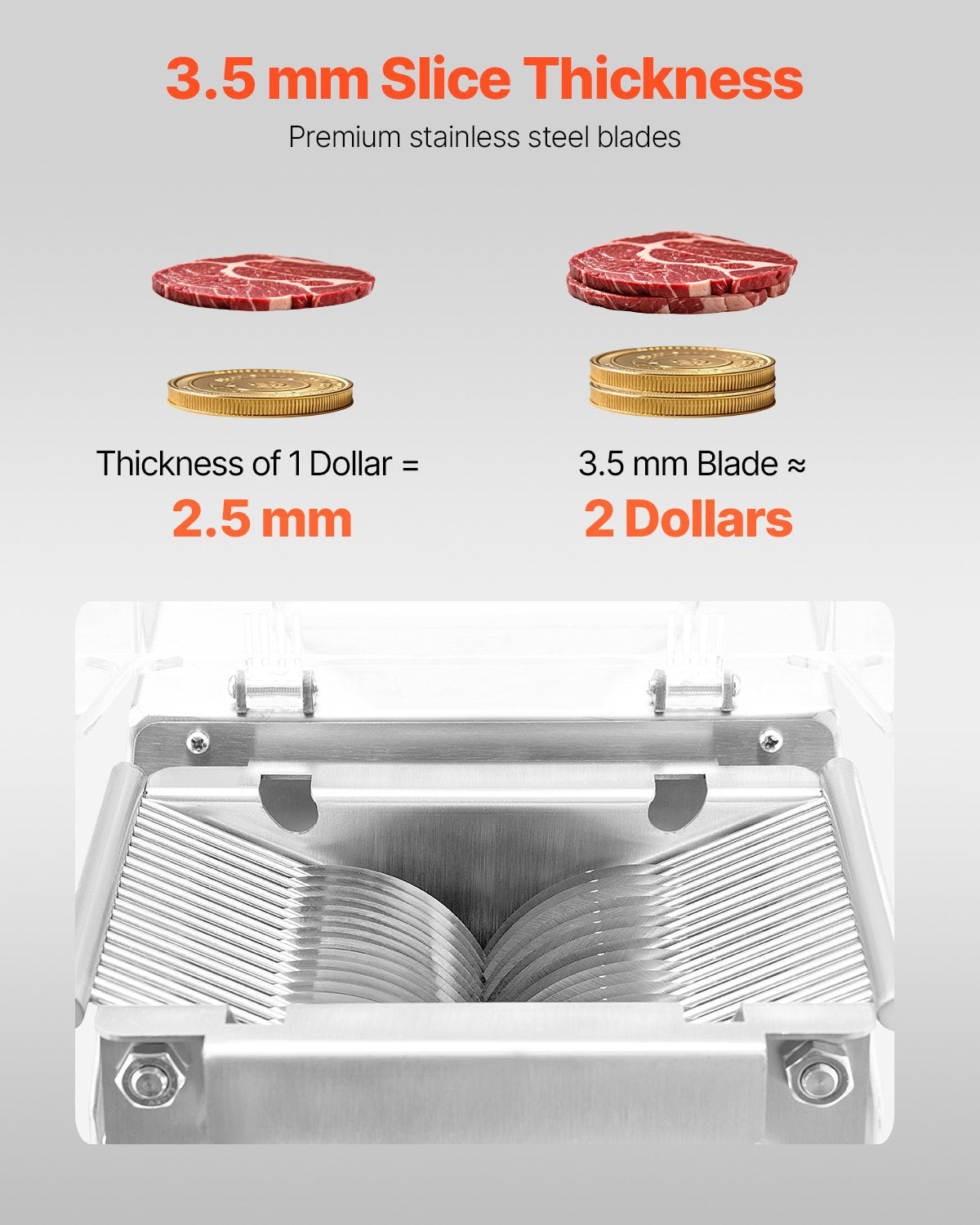 VEVOR Electric Meat Cutter Machine 550W Commercial Meat Slicer Cutting Machine-2