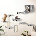 VEVOR Wall Mounted Cat Shelves, Cat Wall Shelves and Perches with Jumping Boards, Hammock, Sofa, Cat Tree & Cat Grip, Cat Furniture and Shelves up to 40 lbs for Sleeping, Playing, Climbing, Set of 6-0