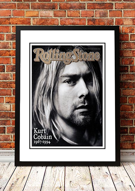 NNEDSZ Kurt Cobain' Rolling Stone Magazine Cover! - Framed A3-0