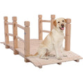 Outdoor Solid Wood 5-Ft Garden Bridge in Natural Wood Finish-0