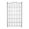 Large 8-Ft x 4.5-Ft Outdoor White Vinyl Garden Trellis Privacy Screen-0