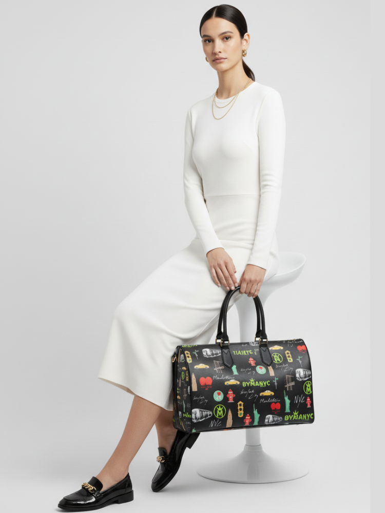 Vegan Bag NOIR COUTURE – BYMANYC ® New York Luxury Eco Design-2