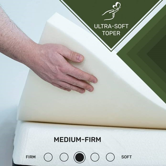 King 2-inch Thick Plush High Density Foam Mattress Topper Pad - Medium Firm-3