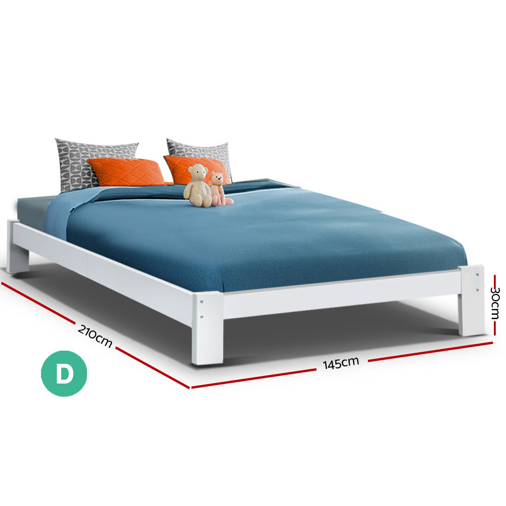 NNEDSZ Bed Frame Double Size Wooden Bed Base JADE Timber Foundation Mattress-1