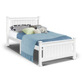NNEDSZ Size Wooden Bed Frame - White-0
