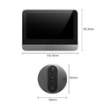 NNEIDS Smart Wifi Video Doorbell - 4.3 Inch Visual Peephole - Black-0