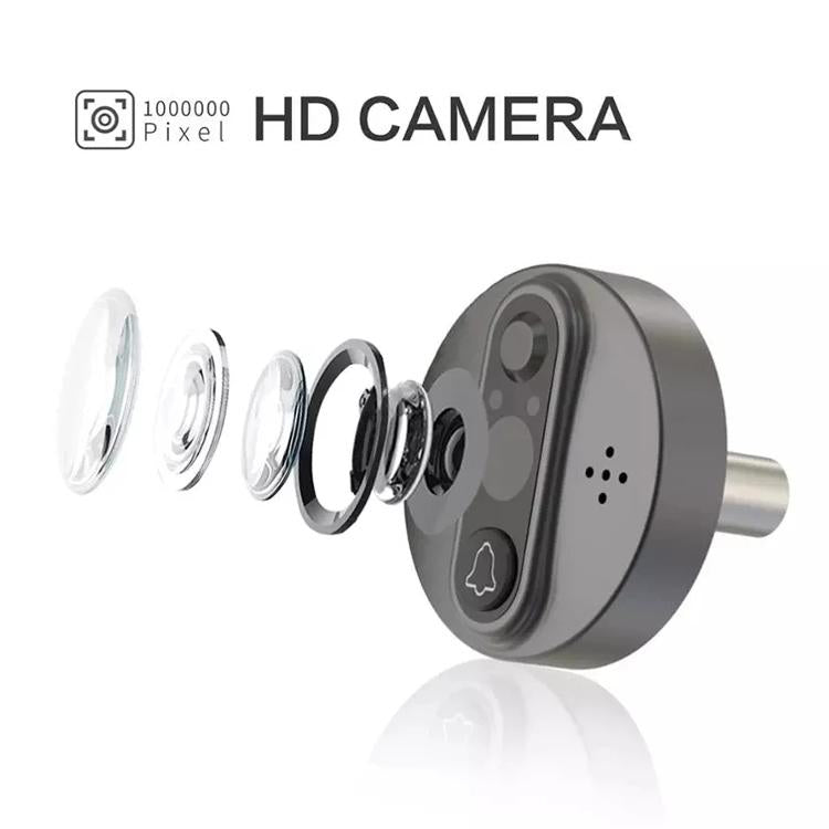 NNEIDS Smart Wifi Video Doorbell - 4.3 Inch Visual Peephole - Black-1