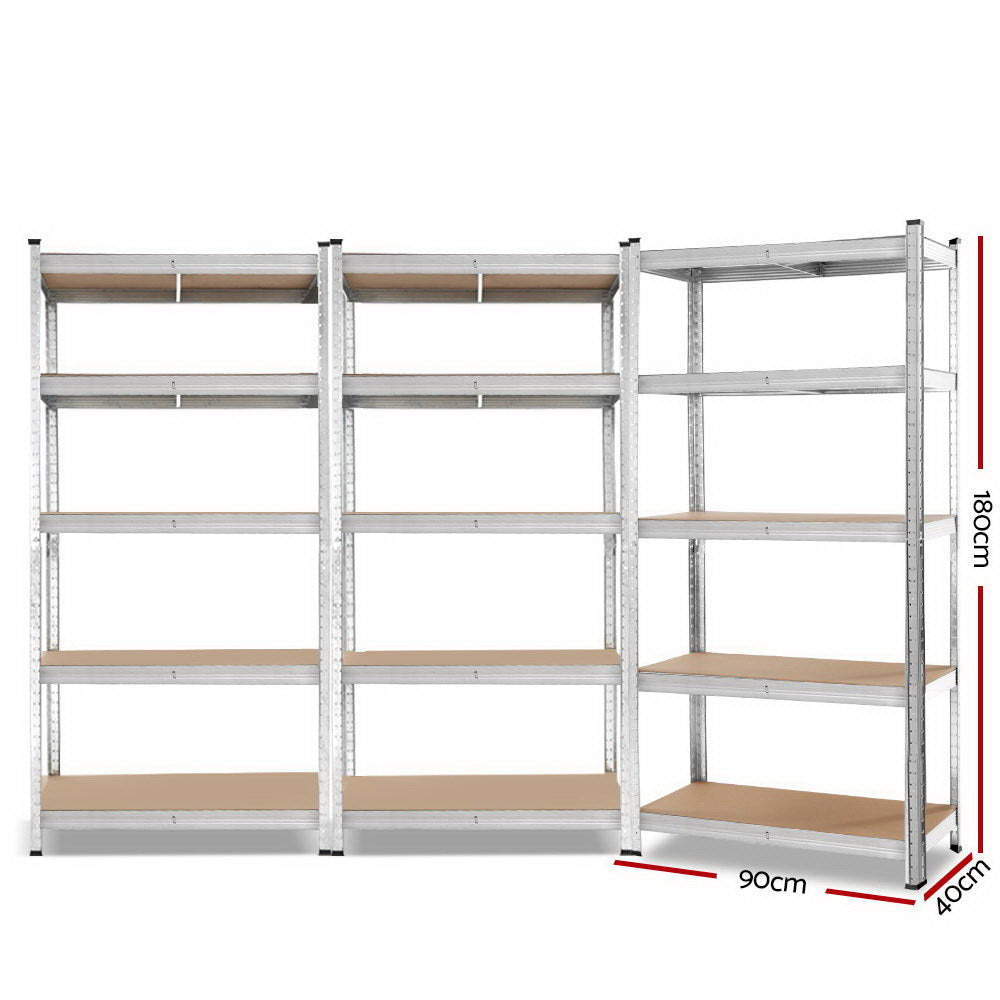 NNEDSZ 3x0.9M Shelving Racking Storage Garage Steel Metal Shelves Rack-1