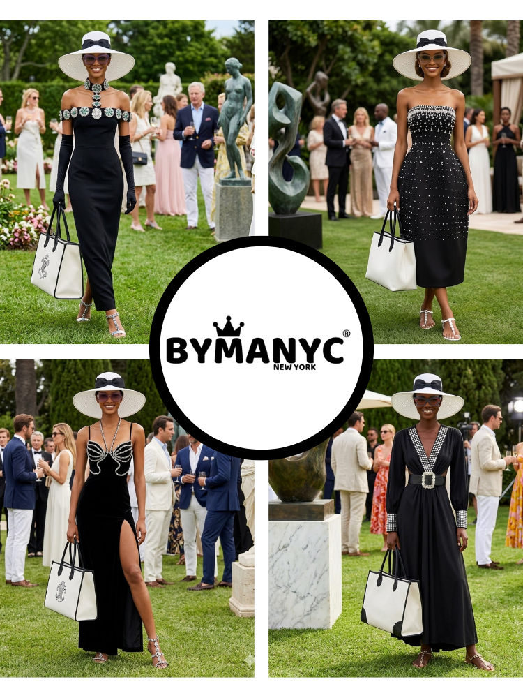 Women's Dress Elegant Black PARK AVENUE THE HAMPTONS BYMANYC ® New York-1