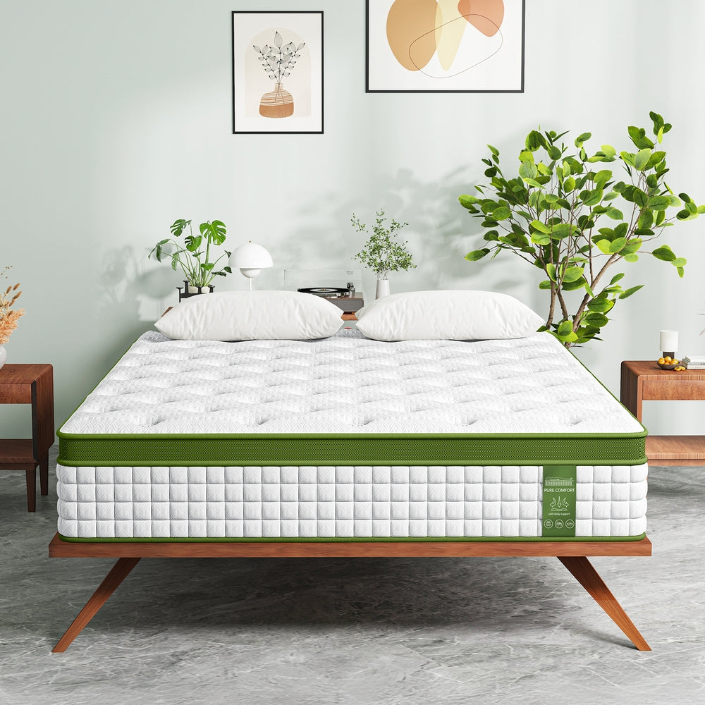 BedStory 34cm Queen Latex Hybrid Mattress Medium Firm - 5 Zone Pocket Spring Bed for Pressure Relief Motion Isolation-3