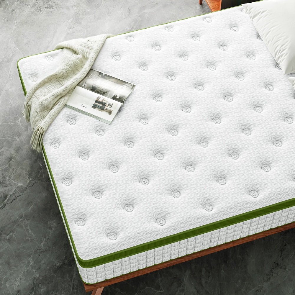 BedStory 34cm Queen Latex Hybrid Mattress Medium Firm - 5 Zone Pocket Spring Bed for Pressure Relief Motion Isolation-4
