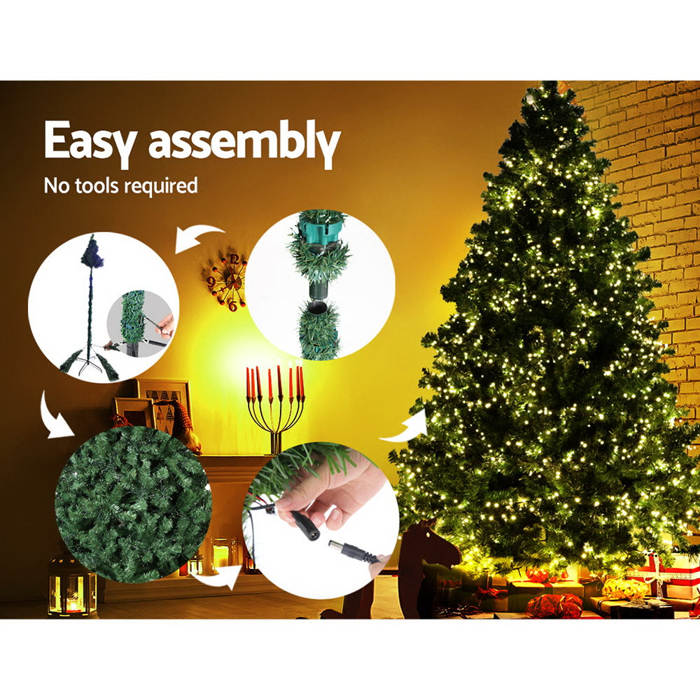 NNEDSZ Jollys 7FT Christmas Tree with LED Lights - Warm White-2