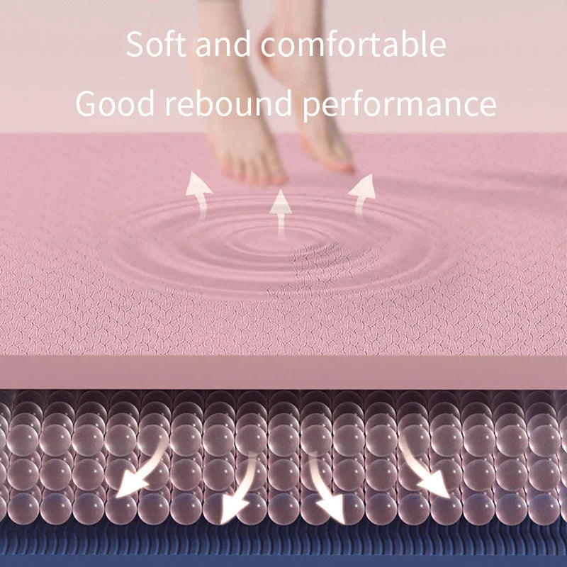 Double-Sided Non-Slip TPE Yoga Mat with Strap-3