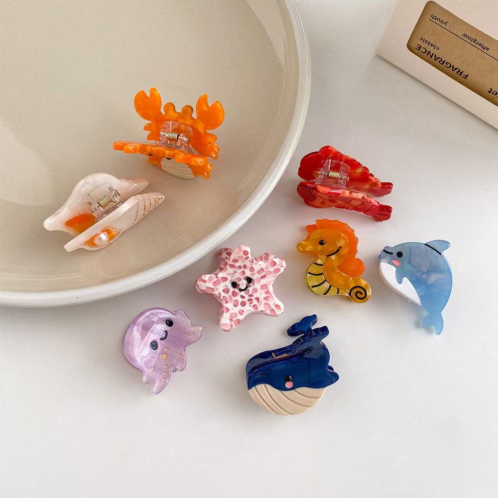 PAWSOME PETS NEW YORK Hand-painted OCEAN COLLECTION SMALL Hair Clip | Eco-Friendly-4