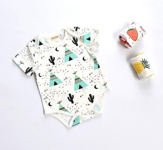 Summer Baby Clothes - Cartoon Fruit Cotton Romper