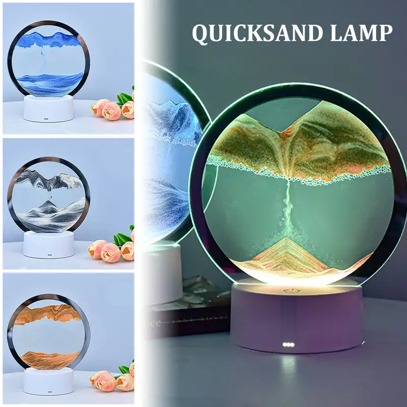 RGB LED Sandscape Table Lamp with Moving Sand Art