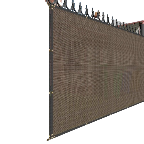 NNEOBA Brown Fence Privacy Screen, Commercial Outdoor Backyard Shade Windscreen Mesh Fabric 90% Blockage 150GSM-0