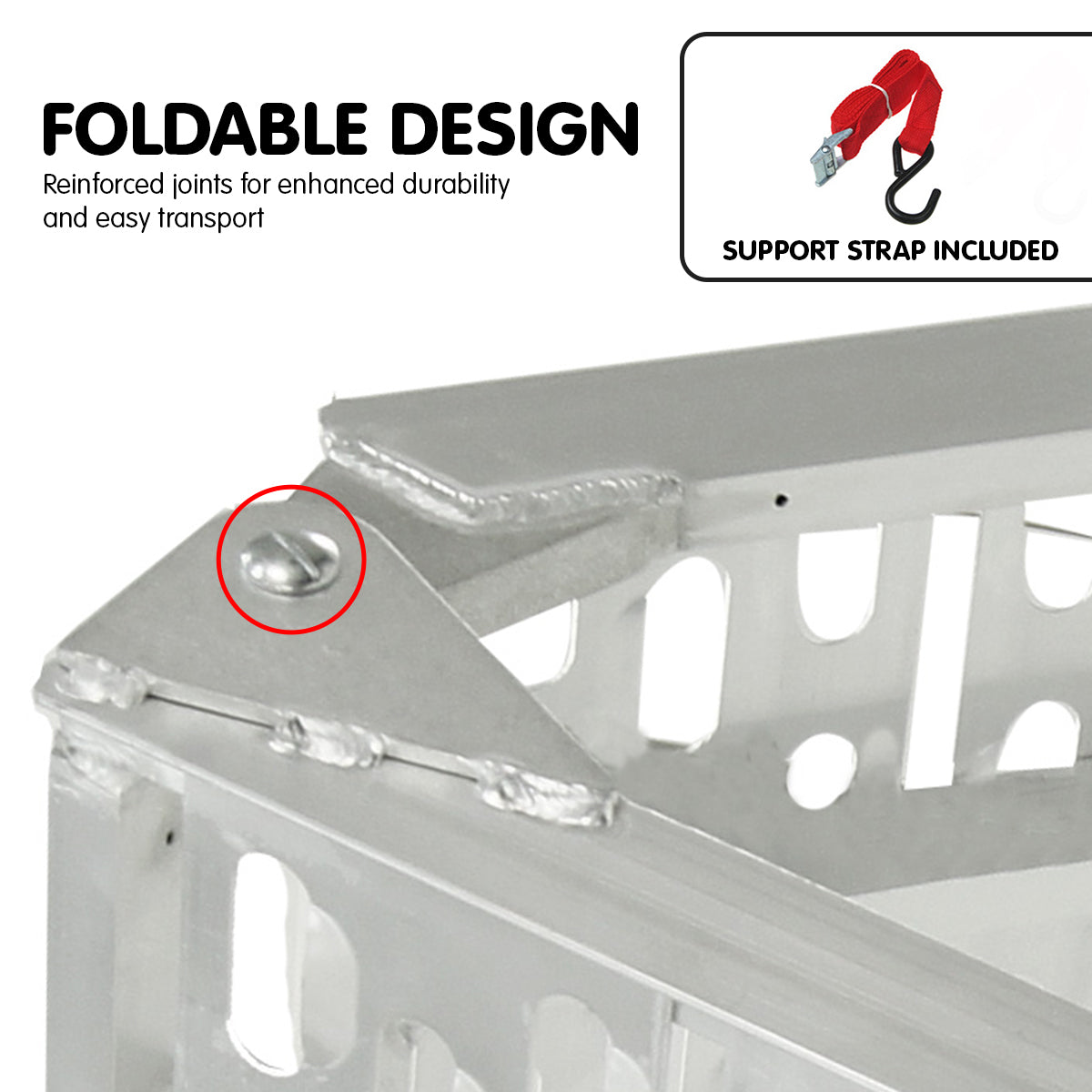 NNEDPE Heavy Duty Folding Aluminium Ramp-1