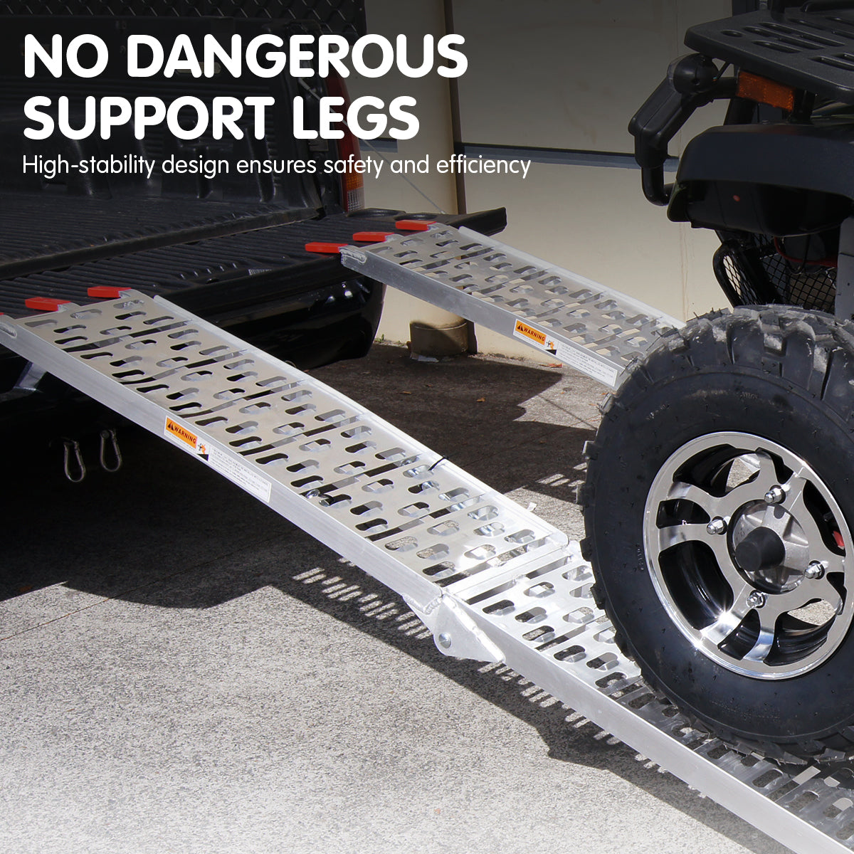 NNEDPE 2x Aluminium Folding Loading Ramps ATV Motorbike-4