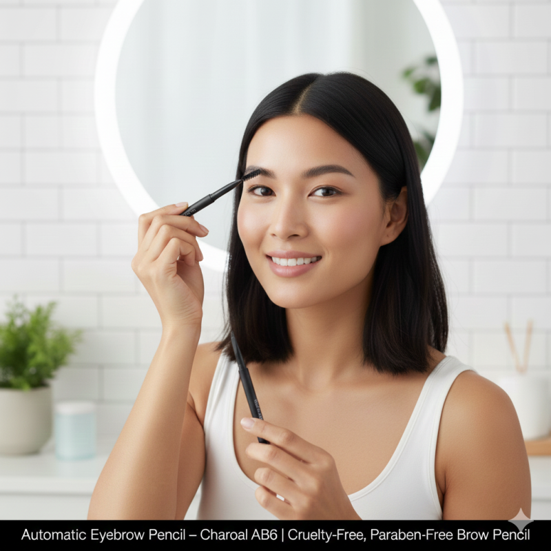 Automatic Eyebrow Pencil – Charcoal AB6 | Cruelty-Free, Paraben-Free Precision Brow Pencil