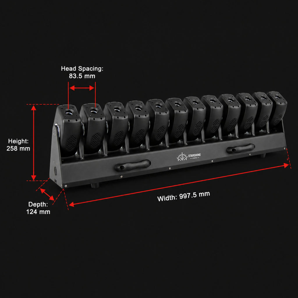 B12 DMX 12-Head Snake Shadow RGB Laser Bar 24W for DJ Stage-4