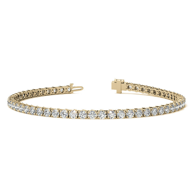 4.00 CTW AGI Certified Lab-Grown Diamond (G/VS) Tennis Bracelet in Choice of 14K White or Yellow Gold-1