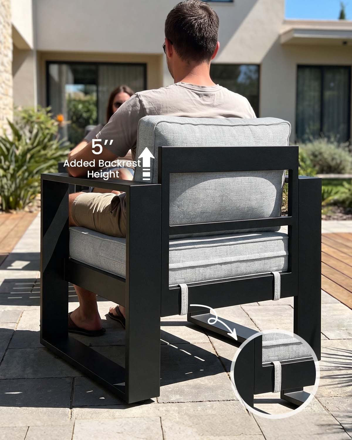 Aluminum Outdoor Conversation Furniture Fire Pit Table