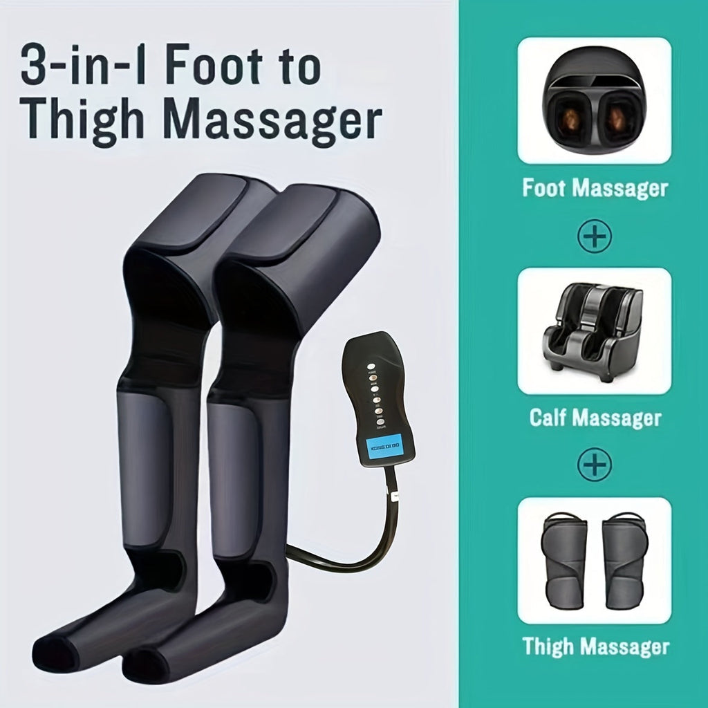 NNETM USB-Powered Electric Leg & Foot Massager with Air Compression(Grey)-4