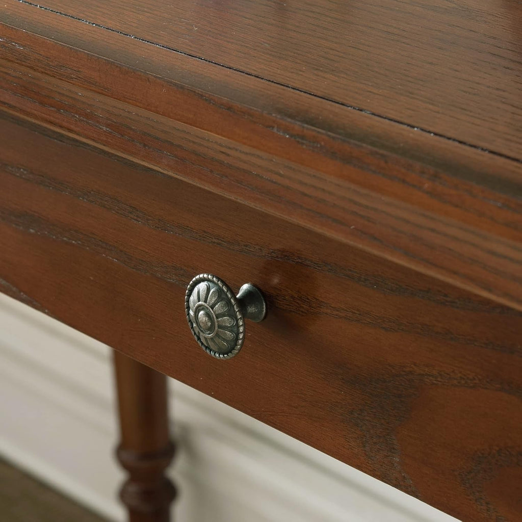 Mission Oak Finish Desk 48Inch Solid Wood Keyboard Drawer-4