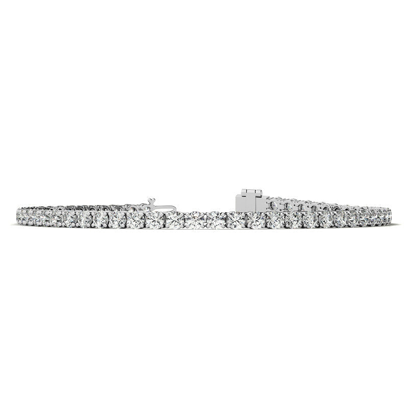 4.00 CTW AGI Certified Lab-Grown Diamond (G/VS) Tennis Bracelet in Choice of 14K White or Yellow Gold-4