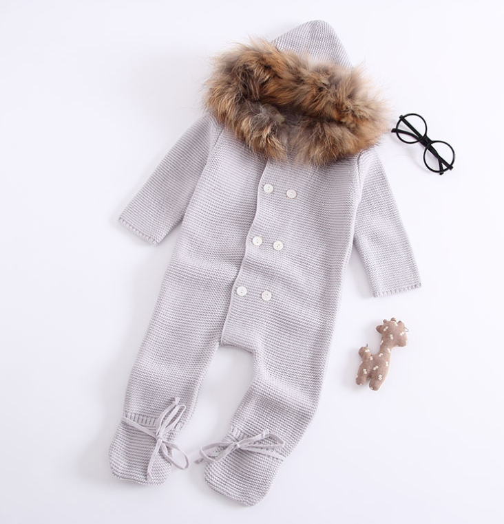 Baby Clothes, Knit Sweater and Romper for Infants