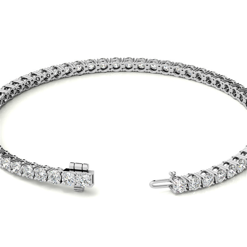4.00 CTW AGI Certified Lab-Grown Diamond (G/VS) Tennis Bracelet in Choice of 14K White or Yellow Gold-2