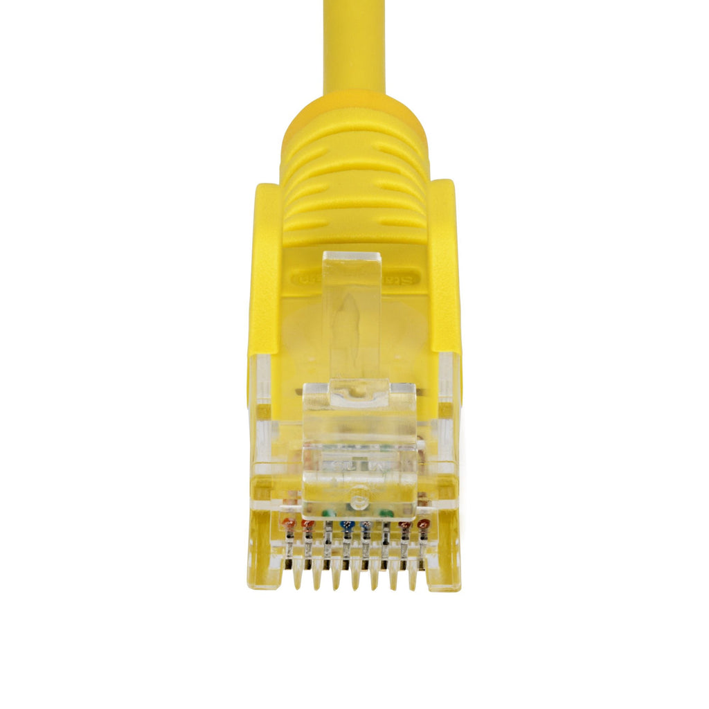 Star Tech 7m Yellow Slim CAT6 Ethernet Cable, Snagless, 100W PoE, UTP, LSZH, 28AWG Pure Bare Copper Wire, Slim RJ45 Network Patch Cord w/Strain Reliefs, Individually Tested