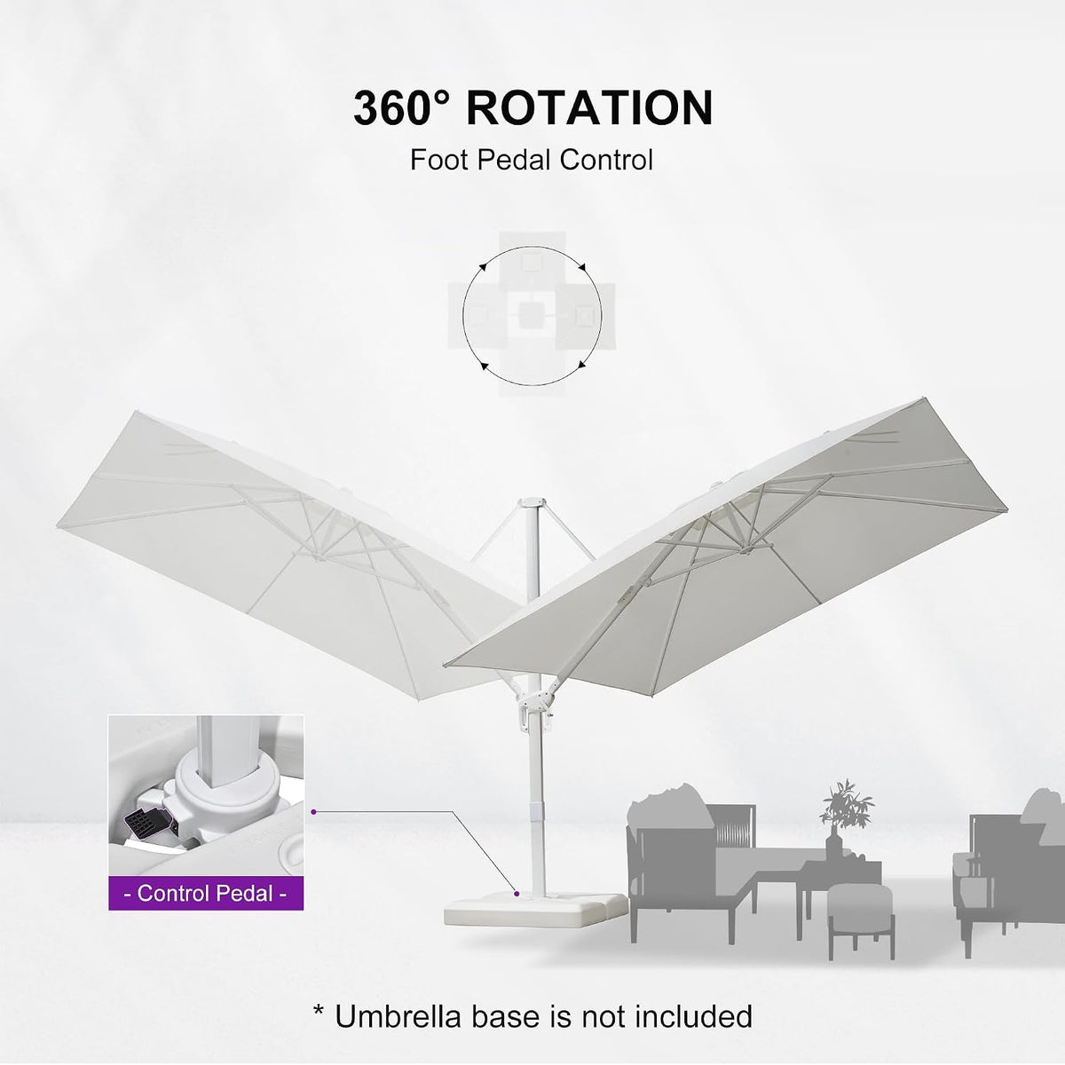 10-Foot Cantilever Patio Umbrella With UV-Resistant Fabric-2
