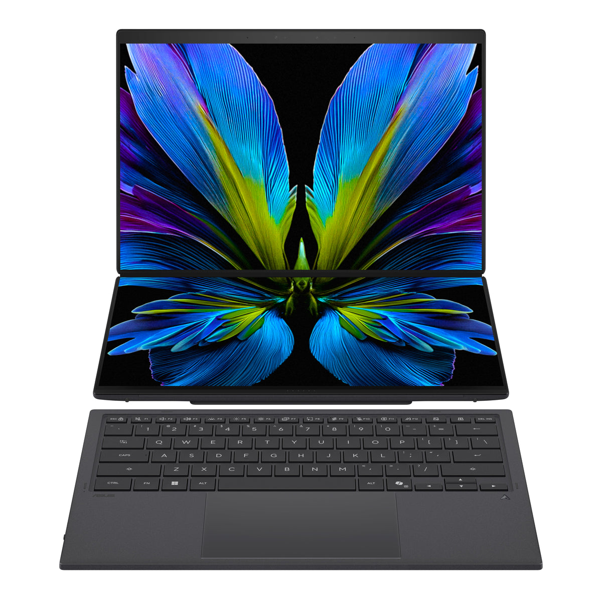 ASUS Zenbook Duo UX8407AA-SN999W Copilot+ PC Intel Core Ultra X7 358H Hybrid (2-in-1) 35.6 cm (14") Touchscreen 3K 32 GB LPDDR5x-SDRAM 1 TB SSD Wi-Fi 7 (802.11be) Windows 11 Home Grey