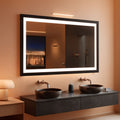 60x30 Inch RGB Dimmable LED Vanity Mirror Anti Fog Back lit-0