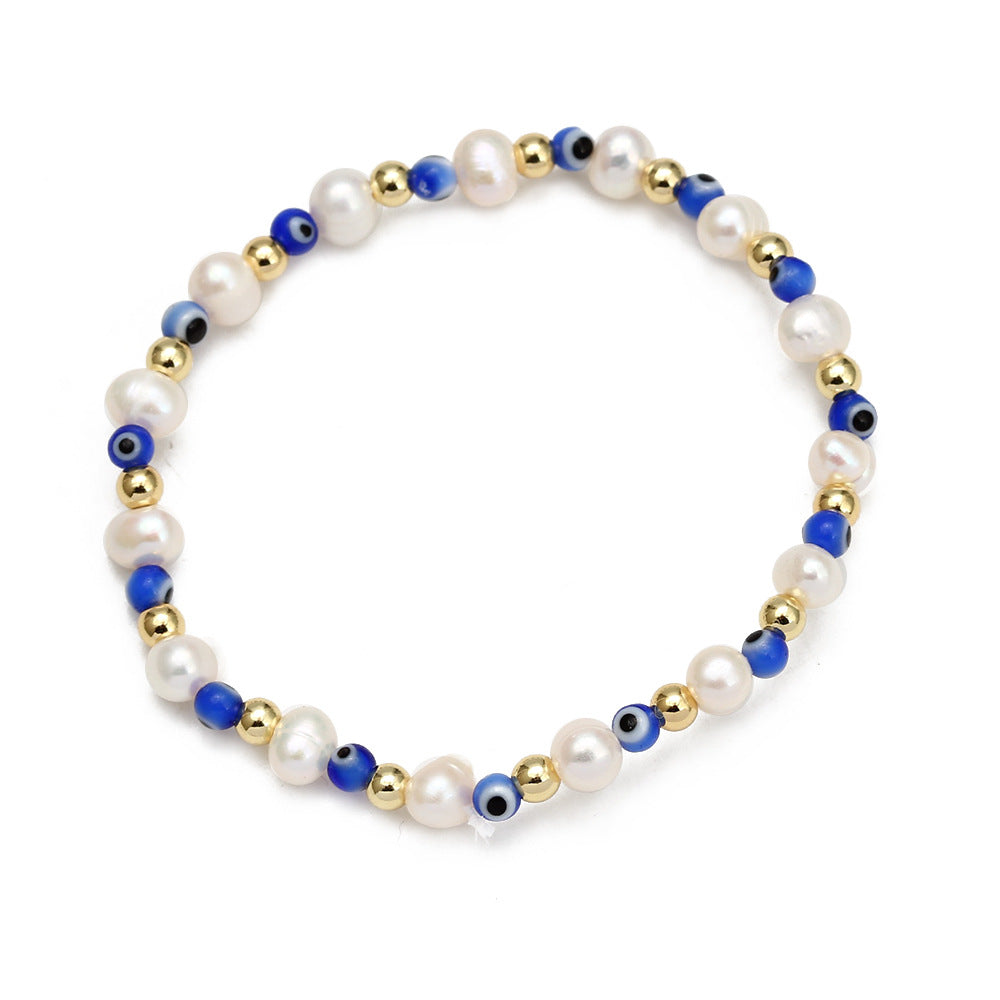 Women's New Eye Beads Bracelet Set