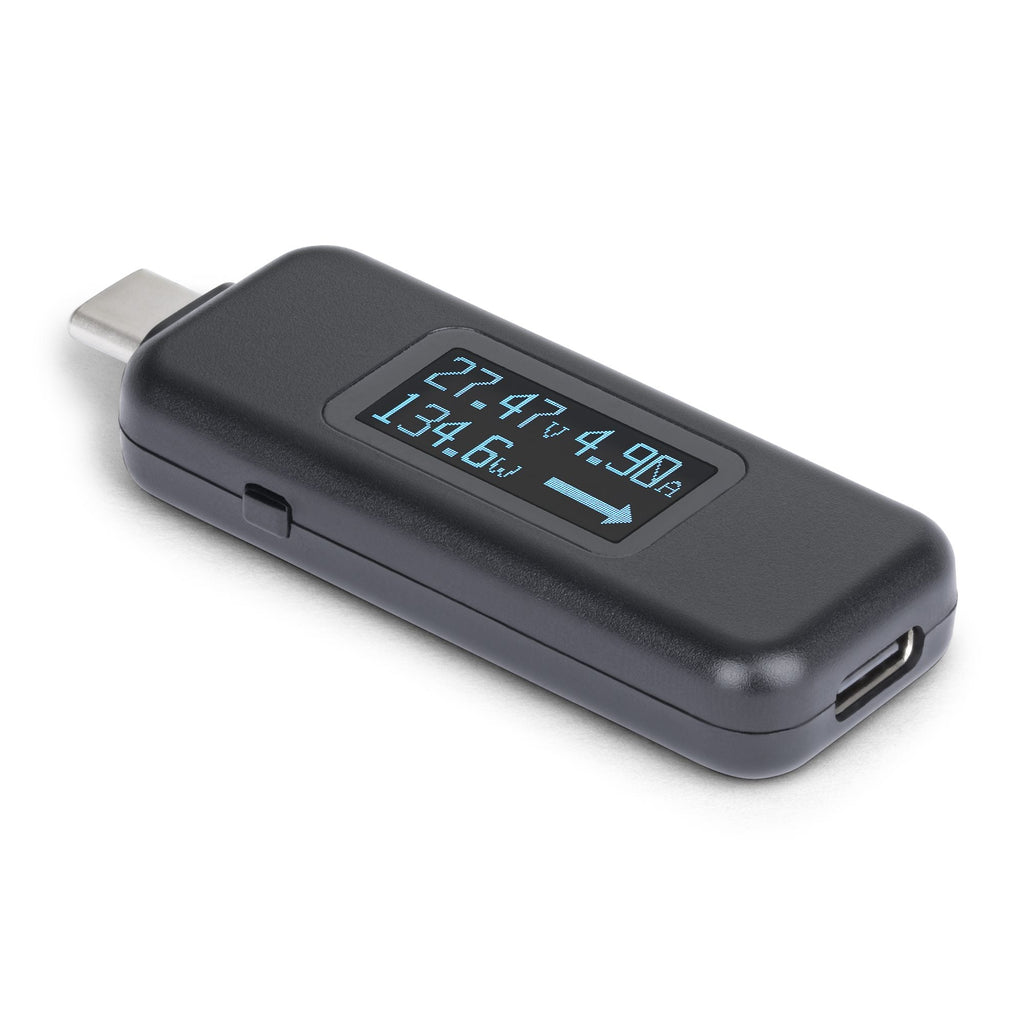 Star Tech USB-C Power Tester, Digital Multimeter, Bi-Directional Voltage and Current Meter, Up to 240W PD EPR, Portable USB-C Cable and Port Power Meter Tester