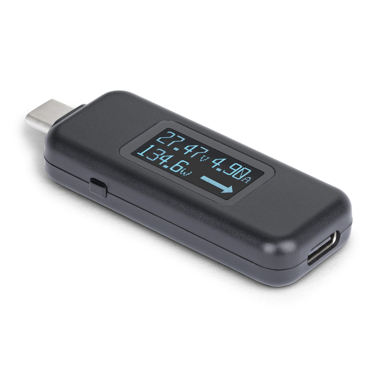Star Tech USB-C Power Tester, Digital Multimeter, Bi-Directional Voltage and Current Meter, Up to 240W PD EPR, Portable USB-C Cable and Port Power Meter Tester