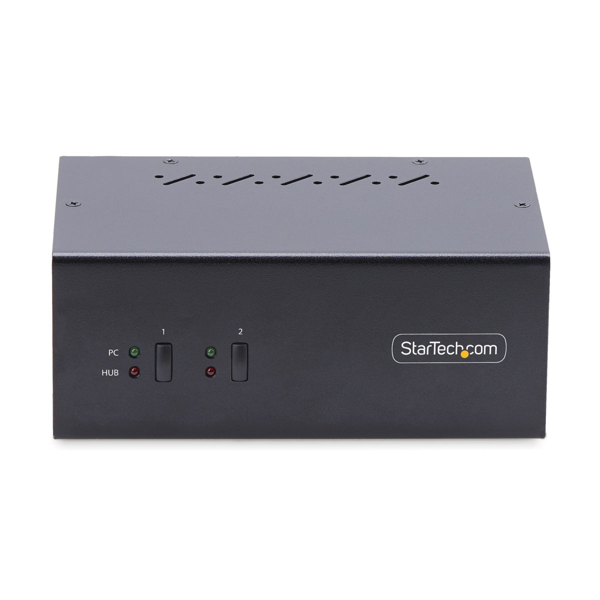 Star Tech 2-Port Dual-Monitor DisplayPort KVM Switch, 4K 60Hz, 2x USB 5Gbps Hub Ports, 2x USB 2.0 HID Ports, Hotkey and Push-Button Switching, TAA Compliant - ESD Level 3 Protection